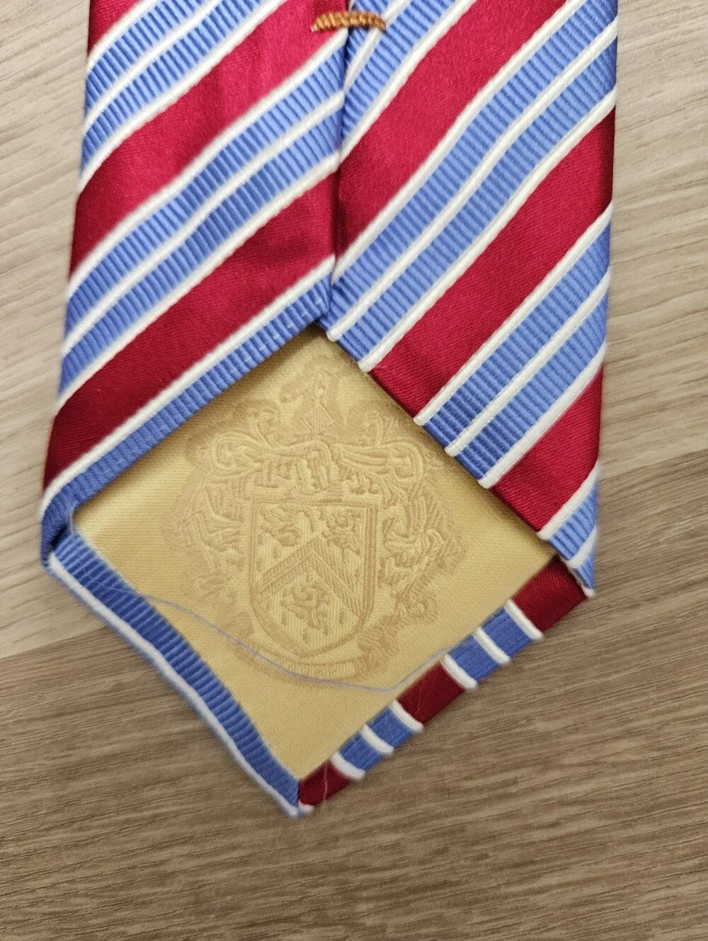 Donald J. Trump Signature Collection Silk Tie Red Blue Striped Hand Made